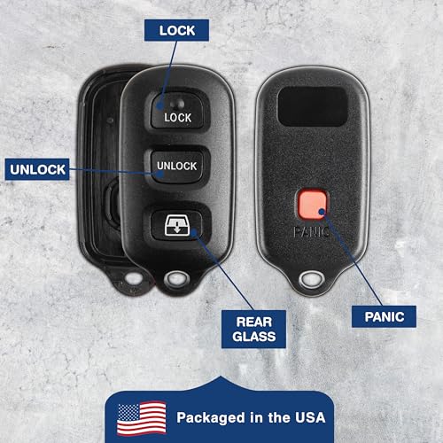 KeylessOption Key Fob Cover Case Replacement for 1999 2000 2001 2002 2003 2004 2005 2006 2007 2008 2009 Toyota Sequoia 4Runner Remote Shell, HYQ12BBX HYQ12BAN HYQ1512Y, No Programming Necessary - Image 5