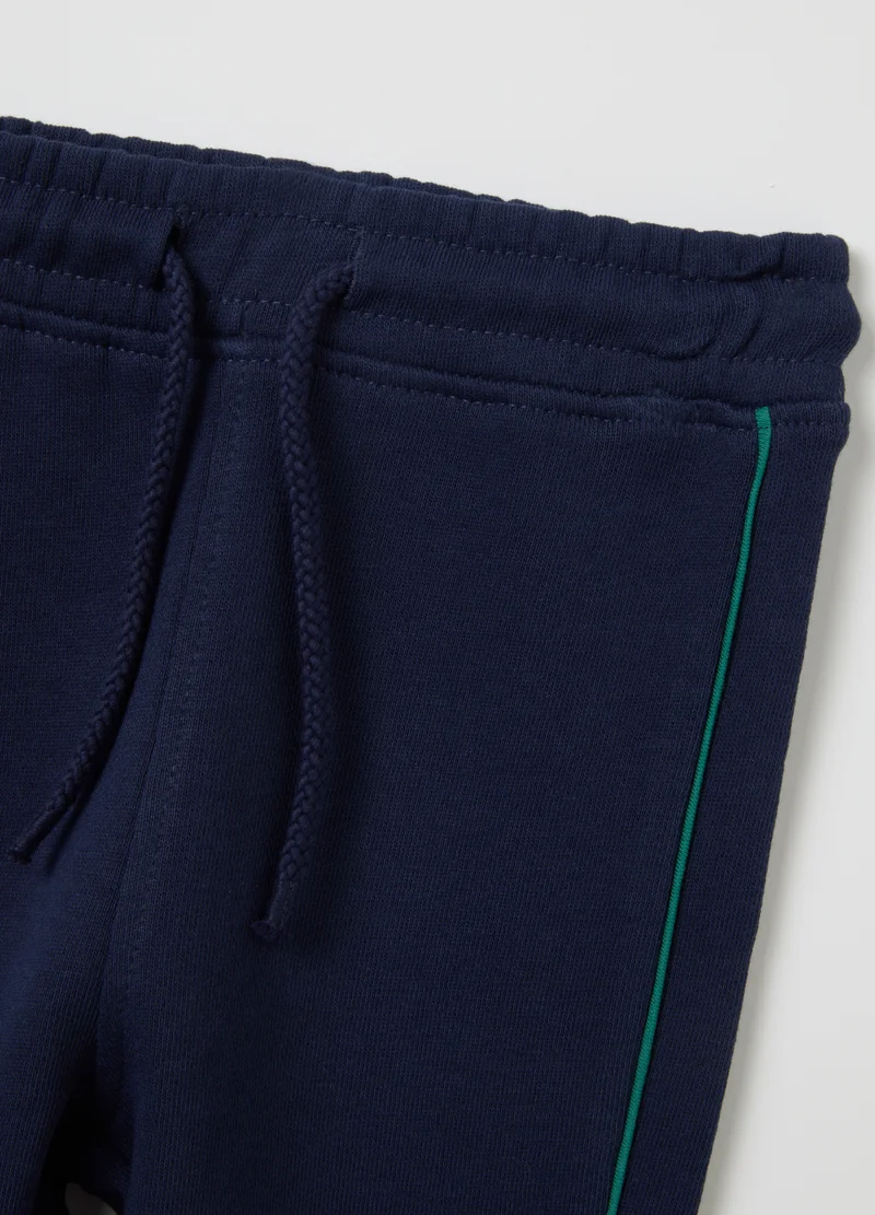 او في اس GREEN REGULAR FIT BOYS' OUTFIT IN PURE COTTON