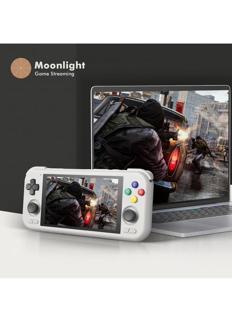 Retroid Pocket - Retroid Pocket 4 Pro Retro Game Handheld Console, Android Retro Game Console Multiple Emulators Console Handheld 4.7 Inch Display 5000mAh Battery Classic Games Console (Transparent White) - Image 1