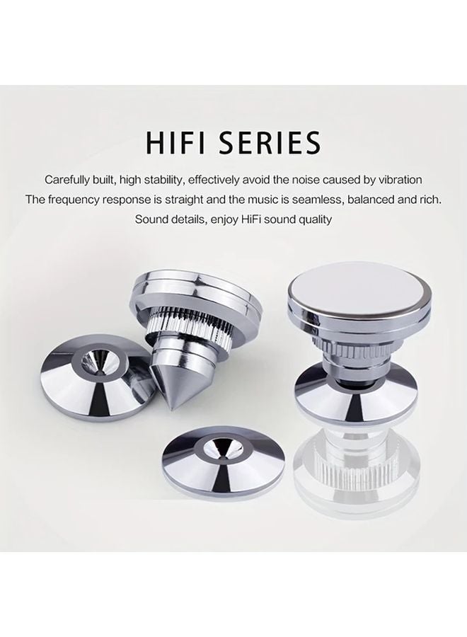 4PCS Silvery Speaker Stands Hi Fi Audio Feet Professional Accessory Speaker Foot Pads - Image 5