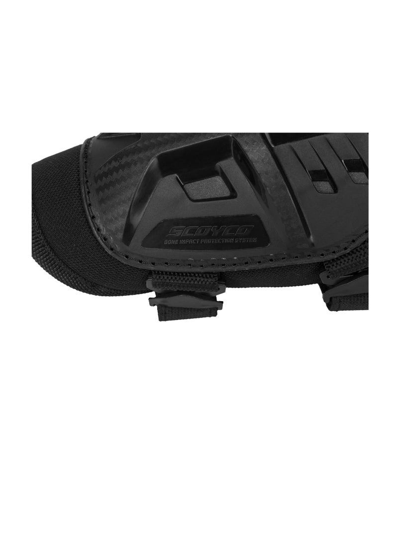 Scoyco واقيات الركبة للساق من SCOYCO مكونة من 4 قطع للدراجات النارية، أكمام طويلة قابلة للتعديل، واقيات الركبة المضادة للانزلاق، واقيات الدروع لسباقات موتوكروس وركوب الدراجات الجبلية - Image 4