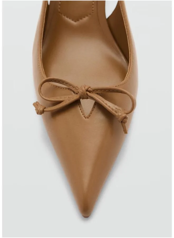 MANGO Casual Kitten With Bow Detail Shoes
