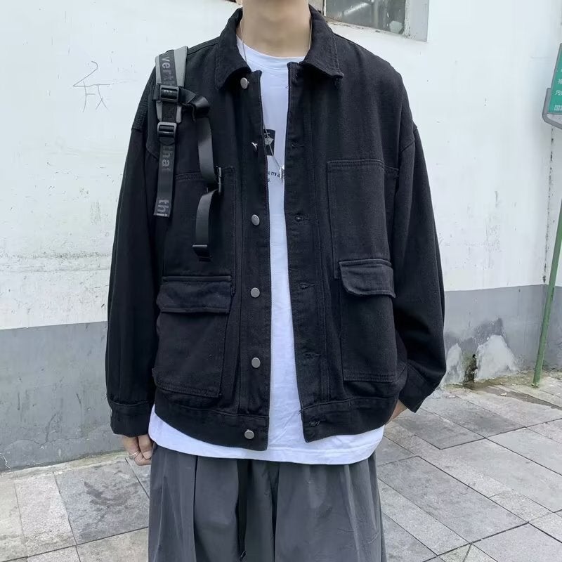 2024 Fashion Brand Fashion Denim Coat Men'S Loose Fashion Couple Casual All-Match Top Jacket - Image 2