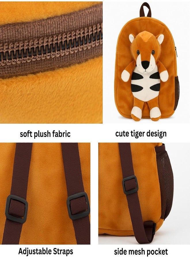 GT Gungun Toys Kids Lion Plush Backpack - Soft Stuffed Animal Backpack with Lion Toy, Adorable Tiger Backpack for Toddlers, Preschool Boys & Girls, Gift for Birthdays, Christmas, Baby Showers - Image 3