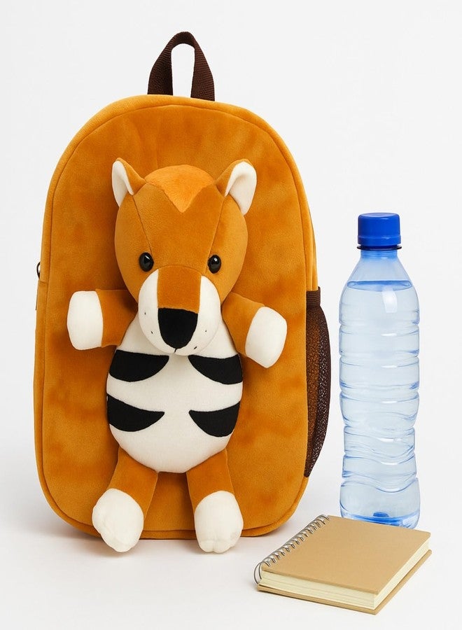 GT Gungun Toys Kids Lion Plush Backpack - Soft Stuffed Animal Backpack with Lion Toy, Adorable Tiger Backpack for Toddlers, Preschool Boys & Girls, Gift for Birthdays, Christmas, Baby Showers - Image 2