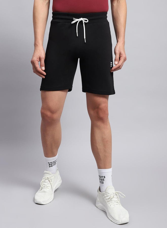 Rock.it Men Black Plain Short Shorts - Image 1