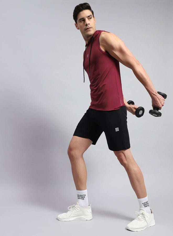 Rock.it Men Black Plain Short Shorts - Image 5