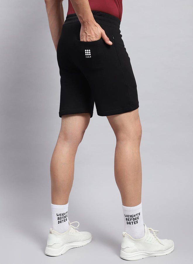 Rock.it Men Black Plain Short Shorts - Image 4