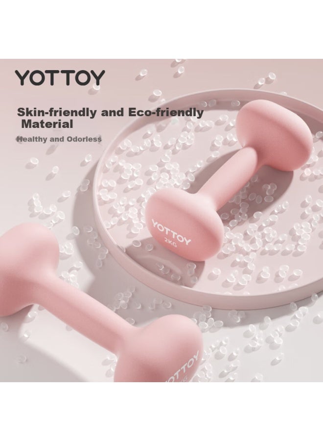 Yottoy Dumbbells Women's Fitness Equipment Home Beginner Dormitory Strength Training Professional Coated Small Dumbbell Set - Image 4