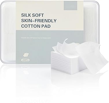 GothicBride Cotton Pads Makeup Remover Pads 1000PCS Natural Premium Nonwoven Square Cosmetic Cotton Pads Makeup Facial Soft Cut Cotton - Image 1