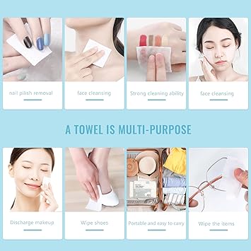 GothicBride Cotton Pads Makeup Remover Pads 1000PCS Natural Premium Nonwoven Square Cosmetic Cotton Pads Makeup Facial Soft Cut Cotton - Image 5