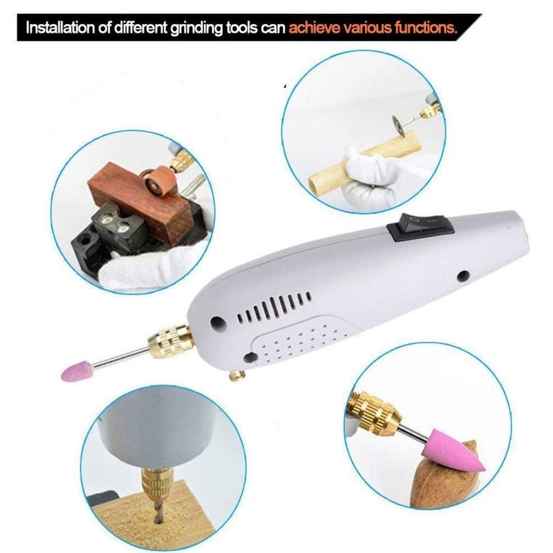 DIY Crafts DIY Crafts Mini Drill Electric Grinding Set 12V Milling Polishing Cutting Tools. (Design No # 1, Multicolour)  - Image 4