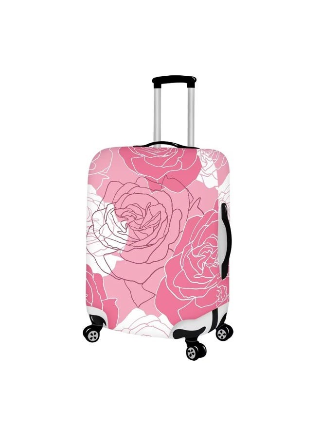 TODIYADDU Line Big Rose Trolley Case Protective Covers All-inclusive Model Stretchable Scratch-resistant Luggage Cover for Travel Box Reusable Dust Cover for Luggage, S - Image 2