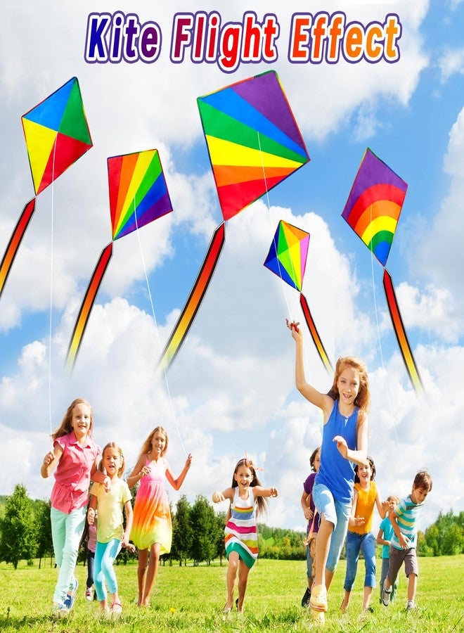 Ynanimery 5 Pack Kite for Kids Adults Easy to Fly, Kites for Kids Ages 4-8 8-12, Rainbow Kites for Toddlers Age 3-5 Beginners Easy to Fly in Low Wind- Large Kite for Family Beach Outdoor Games and Activities - Image 2