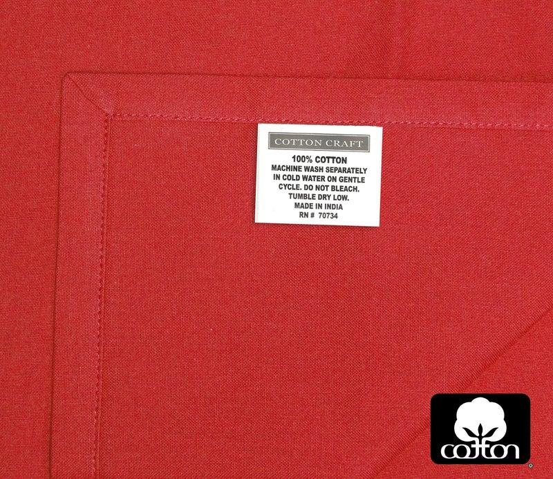 COTTON CRAFT Christmas Red Napkins -12 Pack 100% Cotton Dinner Napkins - All Year Xmas Fall Thanksgiving Celebration Party Gift Holiday Table Napkin - Soft Washable Reusable Cloth Napkin -18x18 - Image 4
