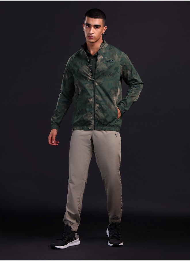 Technosport Technosport Men Camouflage Printed Mock Neck Slim Fit Jacket with TS FLEXI  - Image 1