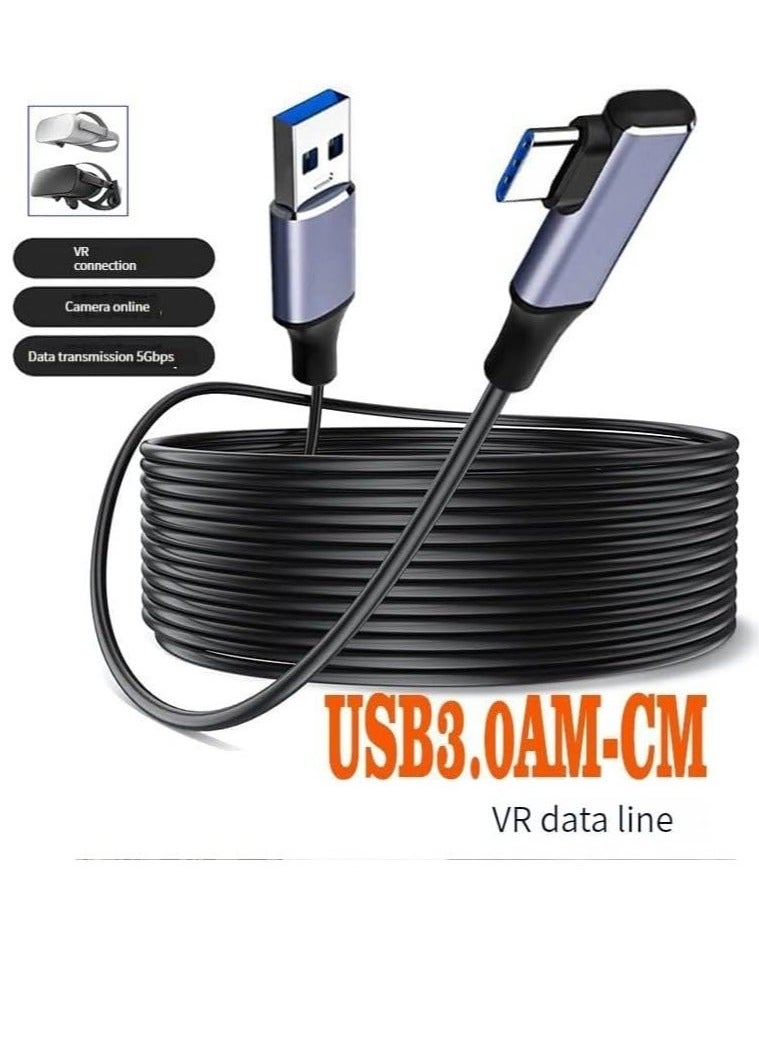 Generic Link Cable 3M Compatible with Meta Quest Pro/Oculus Quest 2 Accessories and PC/Steam VR, High Speed PC Data Transfer, USB 3.0 to USB C Cable for VR Headset and Gaming PC  - Image 2