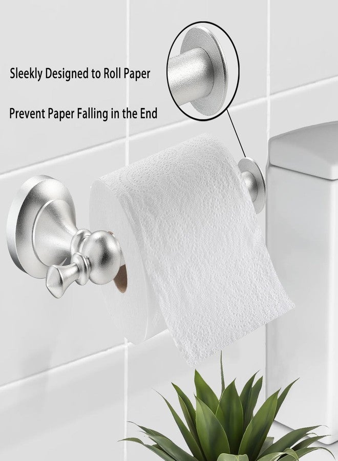 Katezon Toilet Paper Holder Wall Mount - Retro Round Luxury Silver Tissue Roll Holders for Mega Roll, Premium Aluminum Toilet Paper Roll Holder for Bathroom, Washroom, Rustproof (Silver) - Image 3