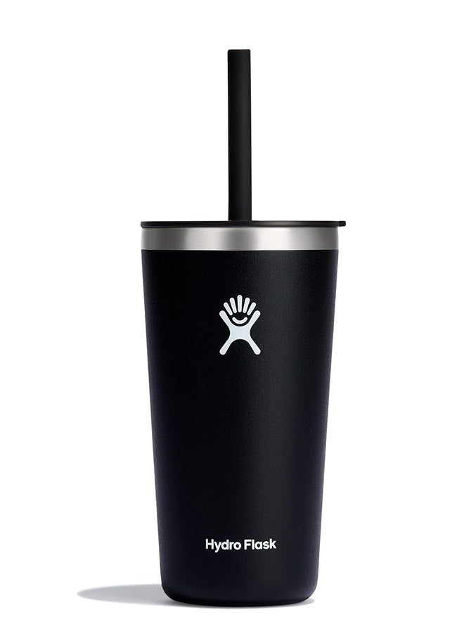 Hydro Flask 16 oz All Around Tumbler with Straw Lid and stainless steel double-wall vacuum insulation  Tumbler BPA-Free  - Image 1