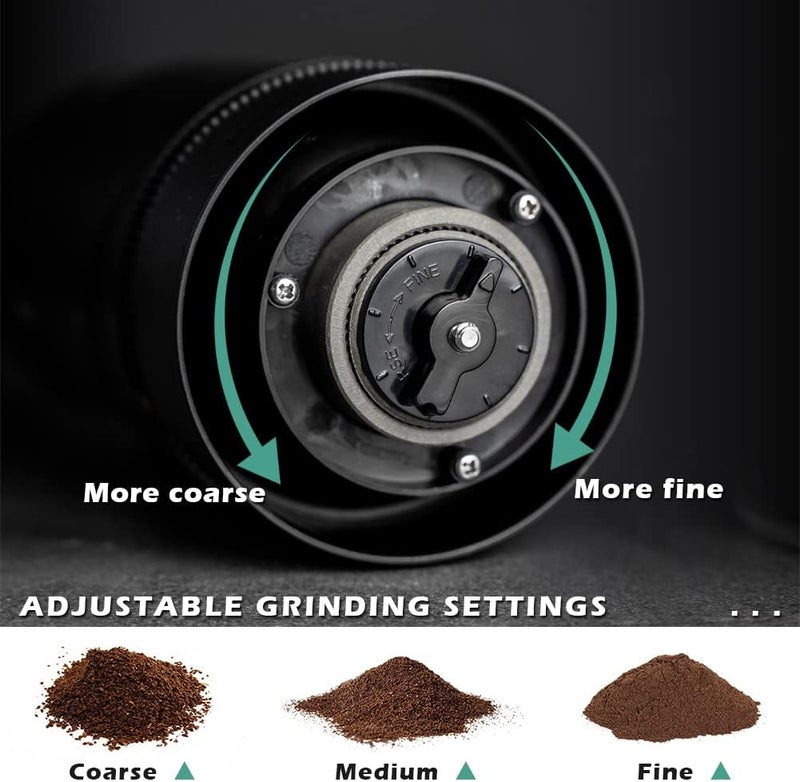 SUTENG Electric Burr Coffee Grinder, 4 Cups Portable Small Conical Ceramic Grinder with Multi Grind Settings for Coffee Beans Spices Drip Espresso Pour Over Cold Brew, USB Rechargeable Black - Image 4