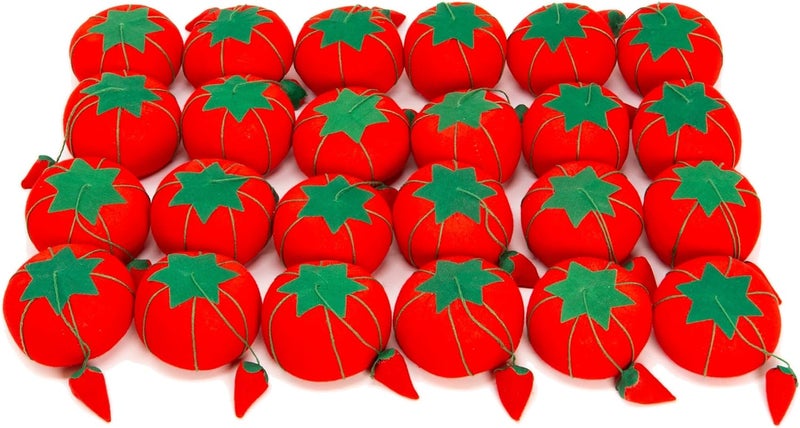 Dritz Tomato Bulk Pin Cushion Size 2 34Inch 24Pack Red 24