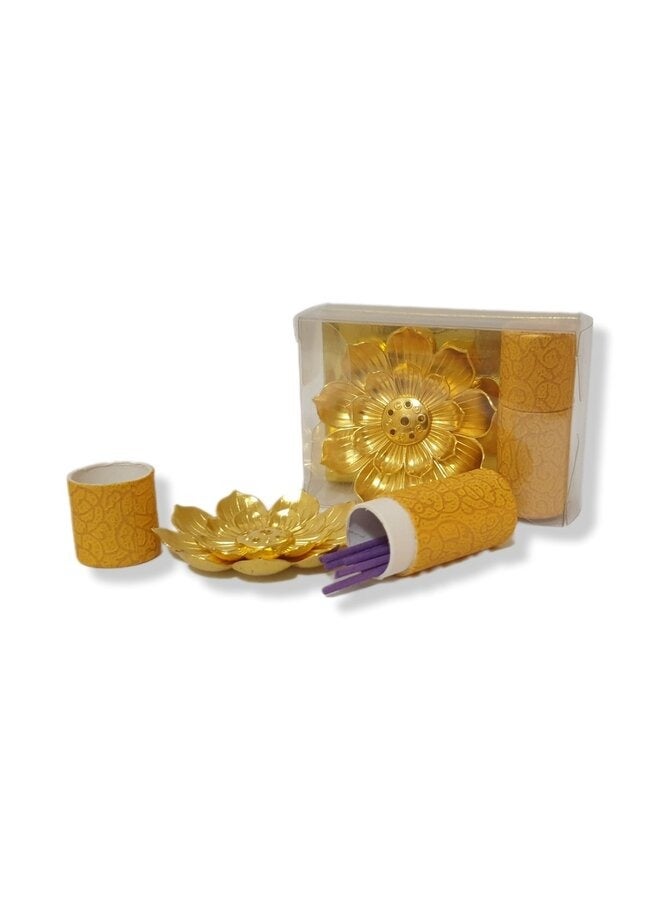 Al Zaabiah Golden Lotus Flower Incense Burner  - Image 3