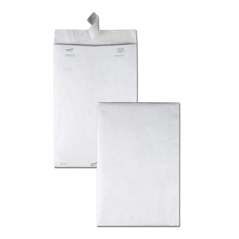 Quality Park QUAR1660 Survivor 10 x 15 Tyvek Catalog Mailer with Self Sealing Closure, 14 lb Puncture, Tear and Moisture Resistant DuPont Tyvek Envelopes, 100 per Box (R1660),White - Image 3