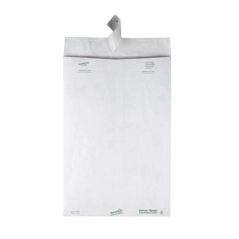 Quality Park QUAR1660 Survivor 10 x 15 Tyvek Catalog Mailer with Self Sealing Closure, 14 lb Puncture, Tear and Moisture Resistant DuPont Tyvek Envelopes, 100 per Box (R1660),White - Image 5