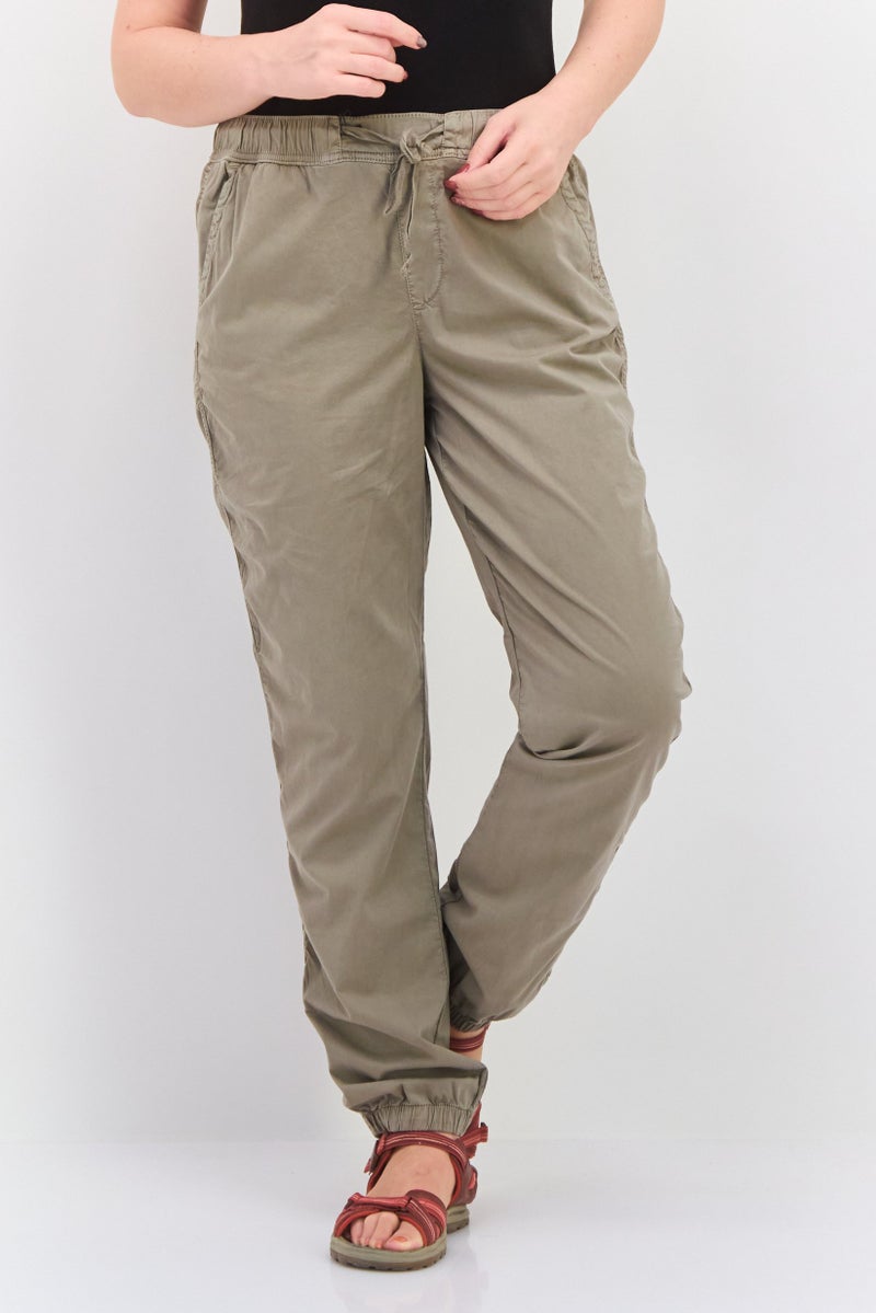 Women Slim Fit  Plain Jogger Pants, Grey