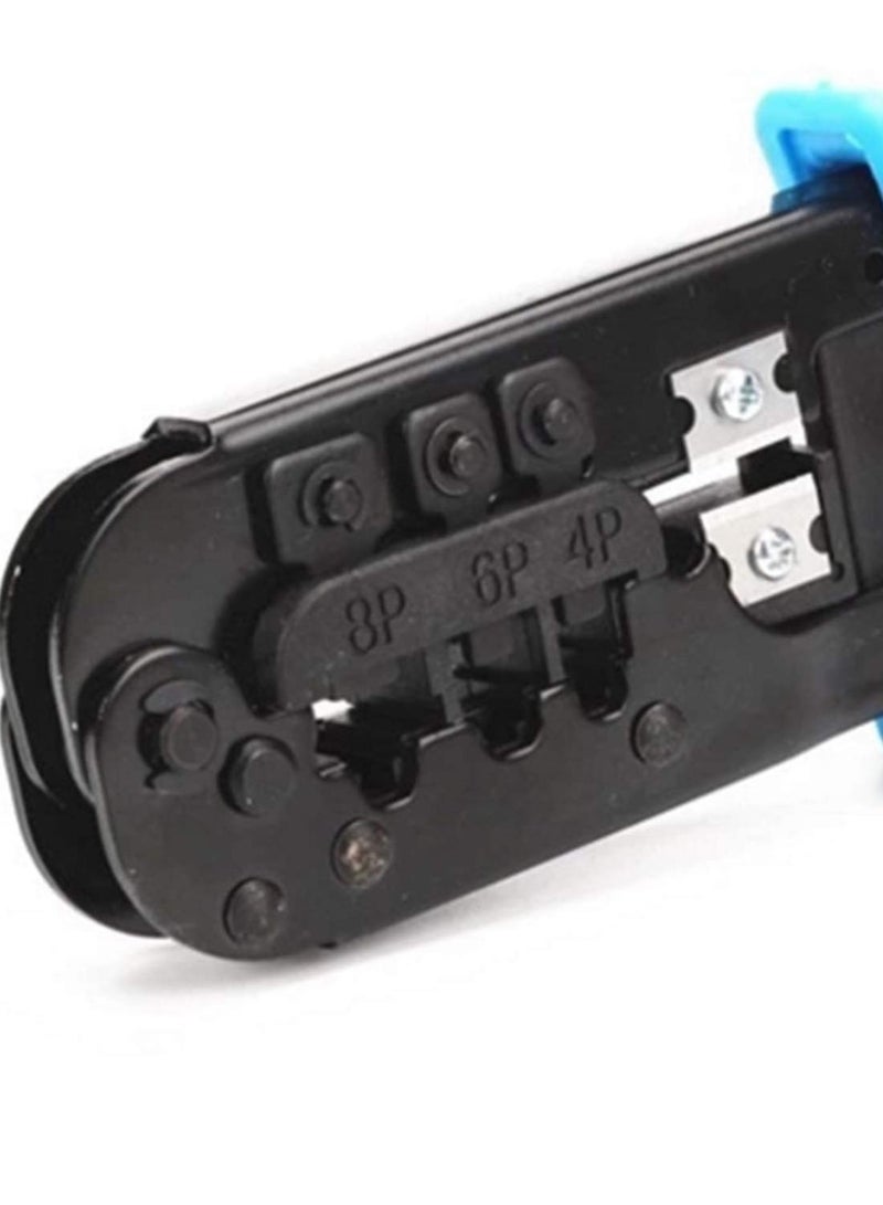 GGOOT Hardware Tools Crimping Pliers, Through Hole, RJ45/11/9 Network Crystal Head Three with Wire Clamp - Image 3