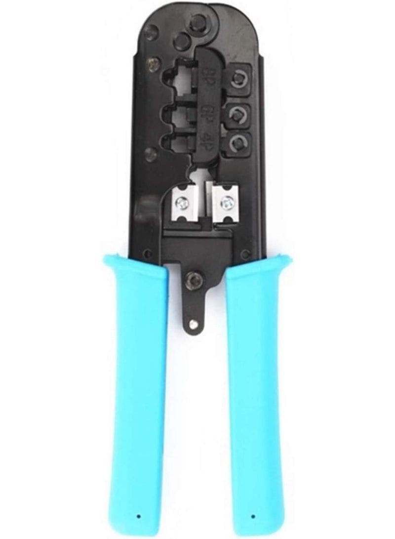 GGOOT Hardware Tools Crimping Pliers, Through Hole, RJ45/11/9 Network Crystal Head Three with Wire Clamp - Image 1
