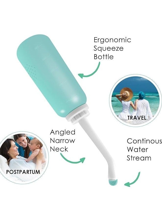 YOONISPRO Portable Bidet Sprayer Travel Shattaf for Toilet Personal Hygiene Cleaning/Soothing Postpartum Care/Baby Care Travel Bidet With Hand Held Bidet Bottle 500ML (Green Color) - Image 3