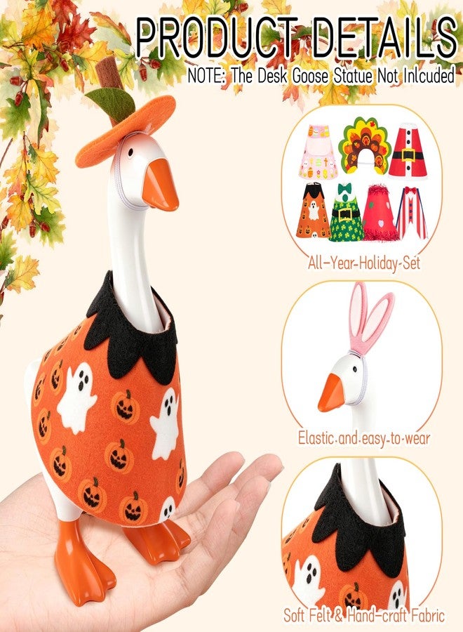 Veerlogix 8 Set Desk Goose Outfits 7 inch Holiday Goose Clothes, Office Table Decor - Image 3