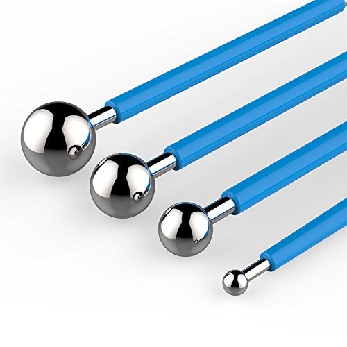 Amytalk DIY Cake tools, AmyTalk 4Pcs Metal Ball Baking Fondant Cake Tools Stainless Steel 8 Head Pen for Sugar Flower - Image 4