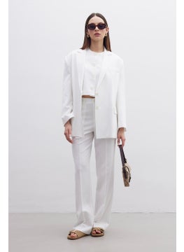 Manuka Natural Straight Trousers Ecru  - Image 3