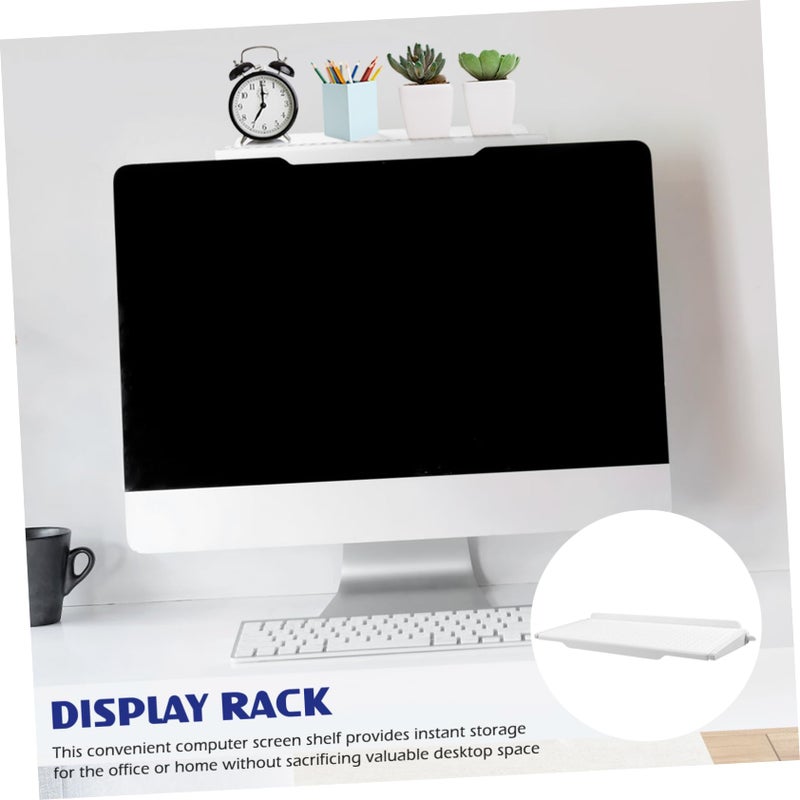 Adjustable TV Shelf Storage Bracket Non Skid No Drill Design Large White Space Saving Organizer Stand - Image 5