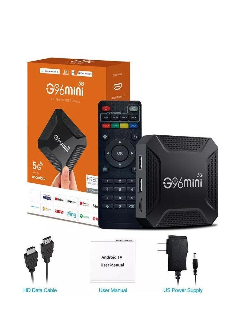G96mini Android 13.0 Smart TV Box with 8K Ultra HD Support – RK3528A Processor, 5G WiFi5, Bluetooth, Powerful Media Streaming Player with Smooth Playback, High-Speed Performance, and Android Interface for Seamless Entertainment
