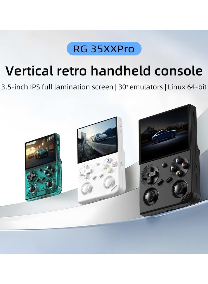 أنبيرنيك جهاز ألعاب محمول كلاسيكي من أنبيرنيك RG35XX Pro، يدعم مخرج HDMI للتلفزيون، وواي فاي 5G، وبلوتوث 4.2، وشاشة IPS مقاس 3.5 بوصة، ونظام لينكس مُحمّل مسبقًا بـ 4353 لعبة، وبطارية 3200 مللي أمبير (أسود - جديد). - Image 2