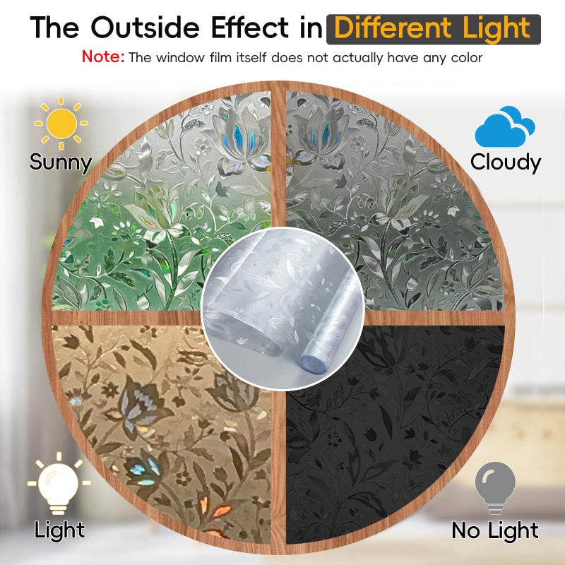 Dwersty Window Privacy Film 17.5 inch by 78.74 inch - Image 5