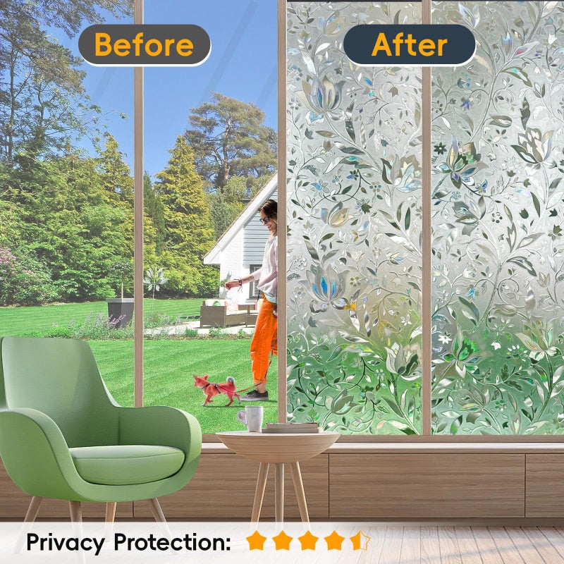 Dwersty Window Privacy Film 17.5 inch by 78.74 inch - Image 3