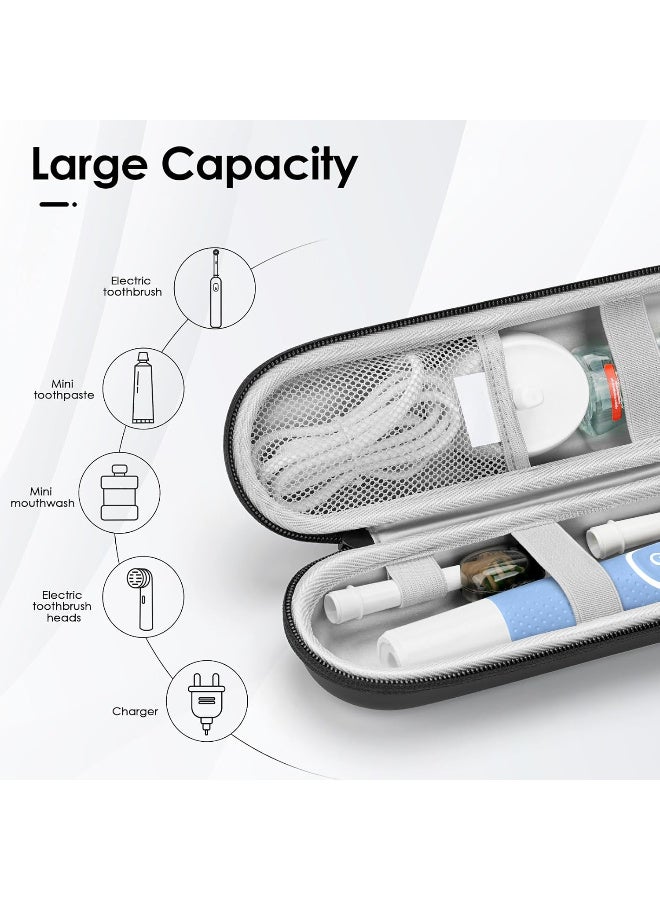 حافظة فرشاة أسنان كهربائية للسفر من Hard Shell EVA ، مقاومة للماء ، مقاومة للصدمات ، مقاومة للرطوبة ، لفرشاة أسنان Oral B Oral-B Pro Philips Sonicare Aquasonic - Image 3