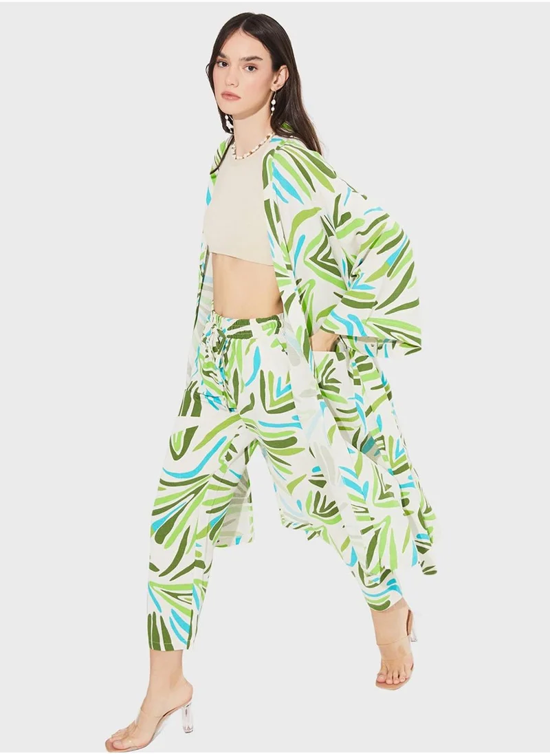JUNE Printed High Waist Pants