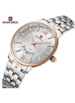 NAVIFORCE Luxury Couple's Watch Set – Silver & Rose Gold Waterproof Stainless Steel Elegant Design  - Image 2