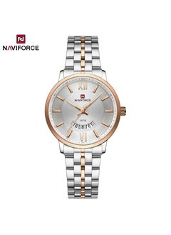 NAVIFORCE Luxury Couple's Watch Set – Silver & Rose Gold Waterproof Stainless Steel Elegant Design  - Image 3