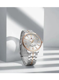 NAVIFORCE Luxury Couple's Watch Set – Silver & Rose Gold Waterproof Stainless Steel Elegant Design  - Image 4