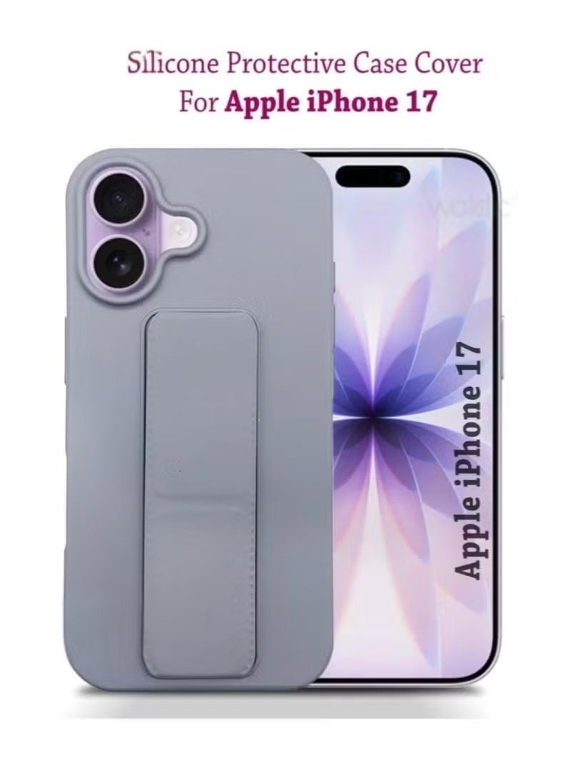 ACLIX Slim & Durable Apple iPhone 17 Case Cover with Built-In Magnetic Hand Grip – 3-in-1 Shock-Absorbent Protective Phone Case in Elegant Grey Featuring Secure Handling Grip, Stand Function & Enhanced Safety – Perfect Fit for iPhone 17 - Image 1