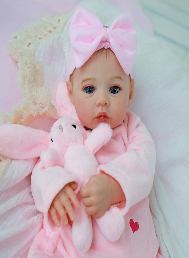 KSBD Lifelike Reborn Baby Dolls - 20 Inch Full Vinyl Body Realistic Newborn Dolls with Open Eyes, Handmade Poseable Real Life Realborn Doll, Birthday Gift with Doll Accessories for Kids 3+ - Image 2