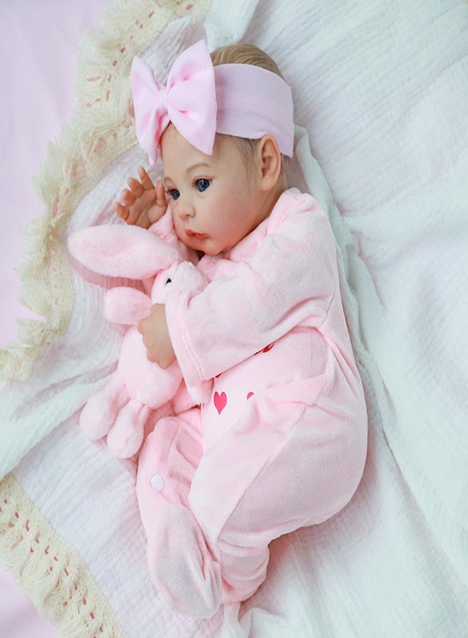 KSBD Lifelike Reborn Baby Dolls - 20 Inch Full Vinyl Body Realistic Newborn Dolls with Open Eyes, Handmade Poseable Real Life Realborn Doll, Birthday Gift with Doll Accessories for Kids 3+ - Image 1
