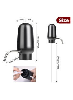 SYOSI Smart Electric Wine Aerator Dispenser, Electric Wine Aerator Pourer, Wine Decanter Pump Dispenser Set Rechargeable Design with Micro USB Cable, Pump Dispenser Perfect for Perfect Pouring（BLACK)  - Image 2