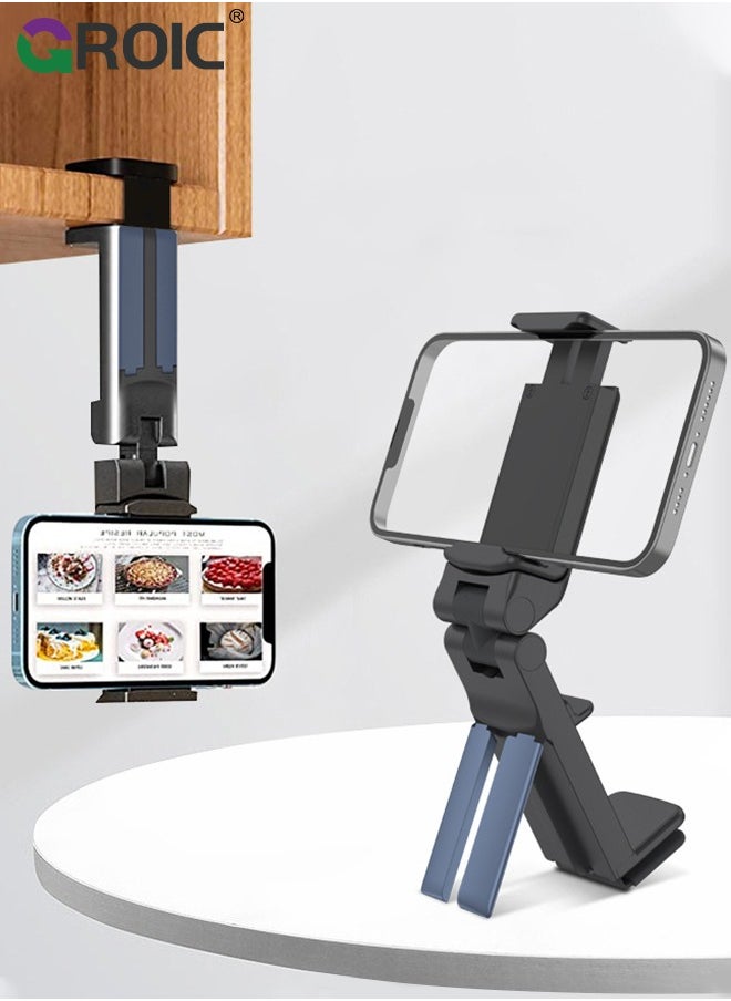 GROIC Universal in Flight Airplane Phone Holder Mount. Hands Free Viewing with Multi-Directional Dual 360 Degree Rotation. Pocket Size Must Have Airplane Travel Essential Accessory for Flying  - Image 1
